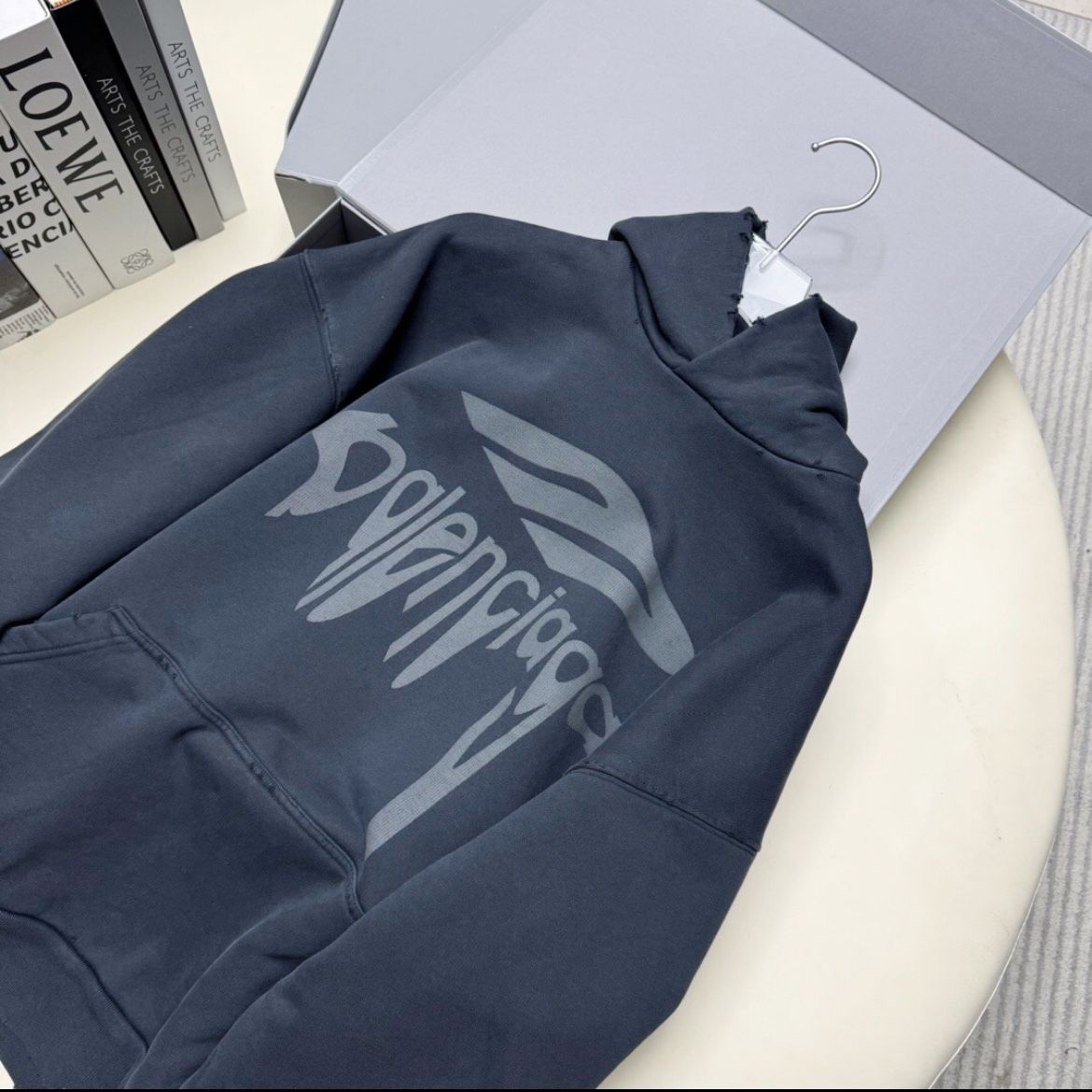 Black and Grey Balenciaga Hoodie