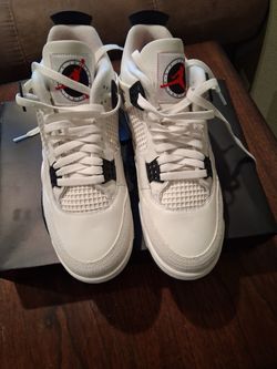 Air Jordan 4 White Black Sneakers