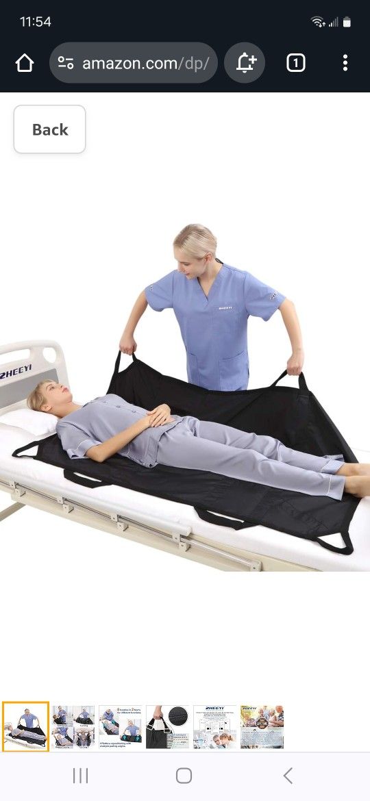 Bed Pad with Reinforced Handles - Reusable & Washable Patient Sheet for Turning, Lifting & Repositioning 