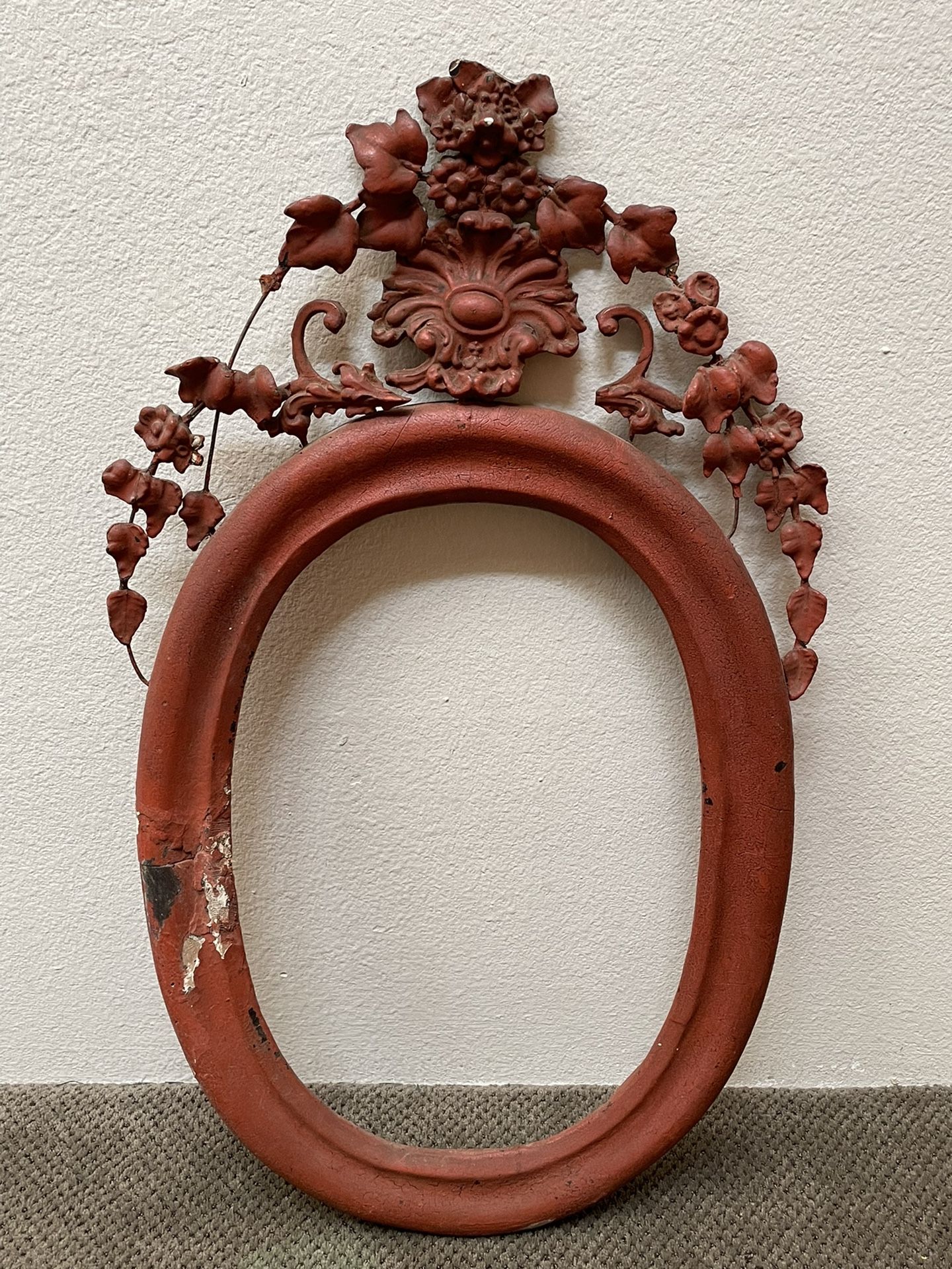 Antique Red Picture/Mirror Frame