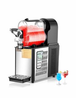Commercial Slushy Machine, 3L×1 Single Tank Frozen Beverage Maker, 12-Cup Stainless Steel Slushie Machine, Margarita Frozen Drink Smoothie Maker, for 