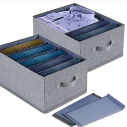 New Clothes Organizer with Larger Grid (3.2"W), Foldable(2 Pack)