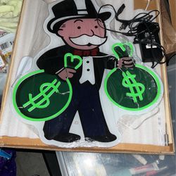 Monopoly Banker For Sale  Neon Sign