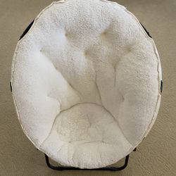 Mainstays Sherpa Steel Folding Chair, off-white