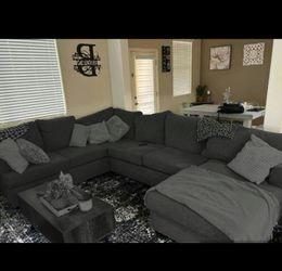 Gray Sectional Couch Sofa With Chaise