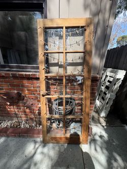 Rustic Wood Window Frame Photo Display