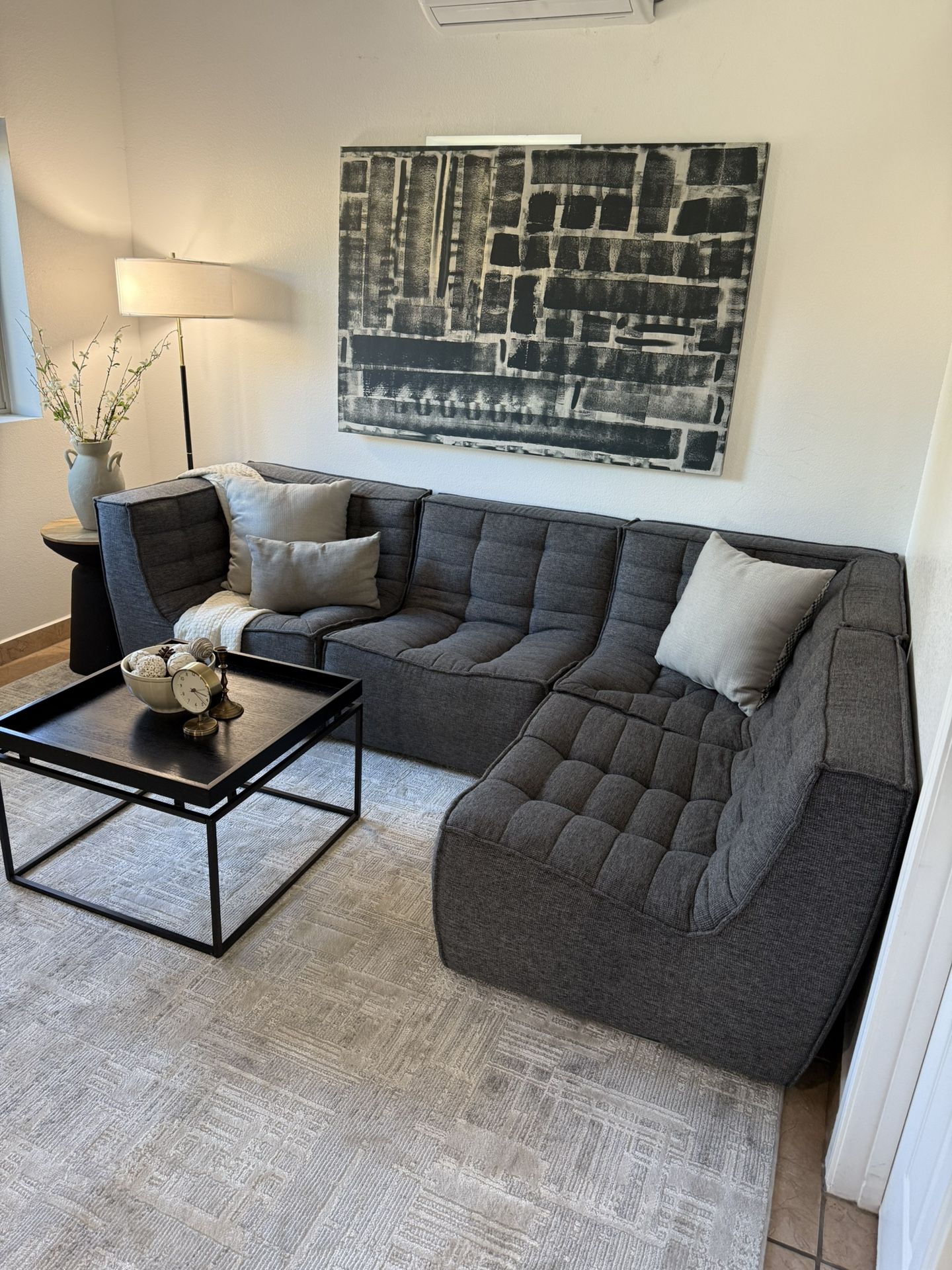 Gray Modular Sectional Sofa