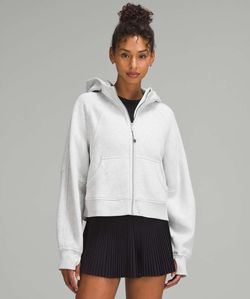 Lululemon Scuba Oversized Full-Zip Hoodie Heathered Core Ultra Light Grey NWOT