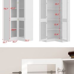 5  Shelf L Shaped Corner Wardrobe Armoire