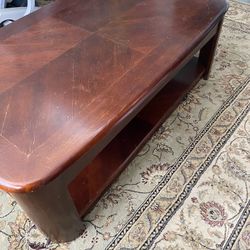 Mahogany Lift Coffee Table With Under Storage 