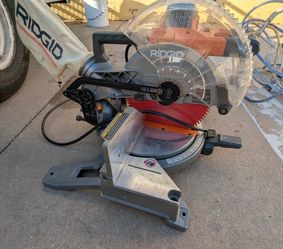 RIDGID 15 Amp 10 in. Corded Dual Bevel Miter Saw with LED Cut Line Indicator