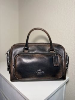 Coach Rowan Satchel with pockets in Loved leather