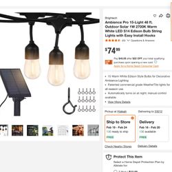 Ambience Pro Solar Powered Led String Lights BRAND NEW!