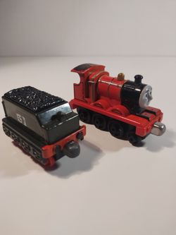 Set of 2 Mattel Thomas & Friends Trains James the Engine and Hiro's Tender