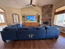 Oversized Navy Sectional Couch
