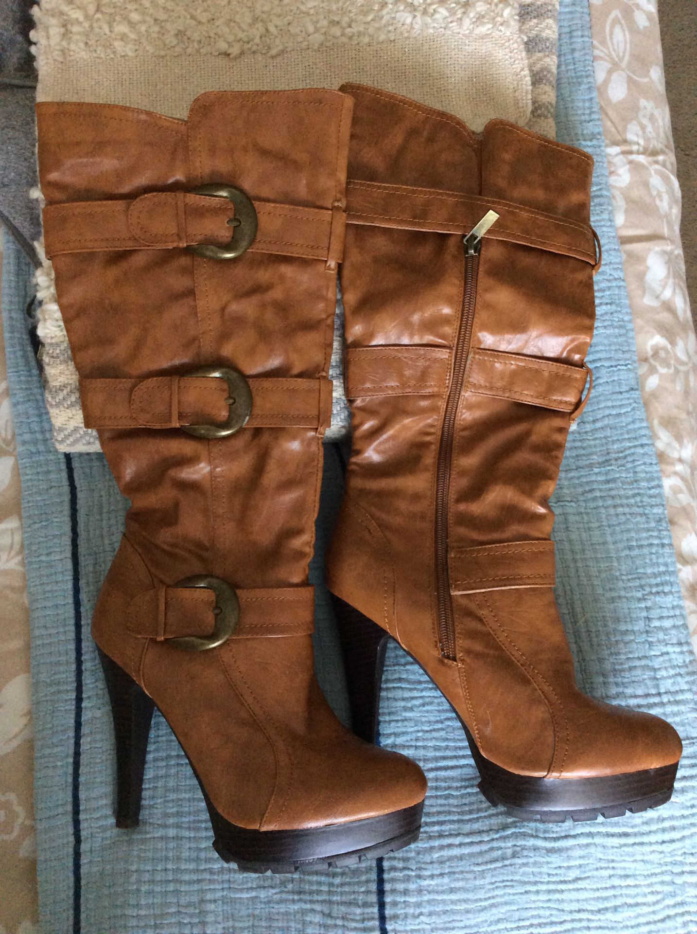 Anne Michelle caramel brown boots