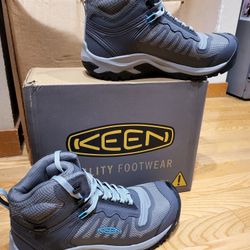 KEEN Utility Women's Reno Mid Height Composite Toe Flexible Waterproof Athletic Work Boots, Size 11 Wide