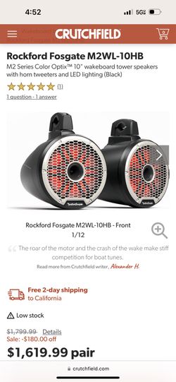 Rockford fosgate 10in horn tower Speakers 