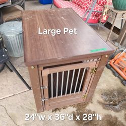 Large Pet Kennel 
24"wx36'dx 28"h