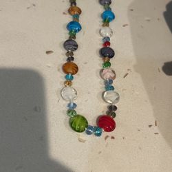 Long Crystal Beads Necklace 