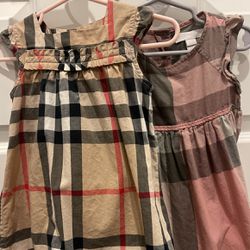 Burberry Baby Girl Dresses 12months And 18months