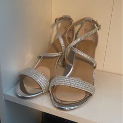 Brand New Silver Scrappy Heels 