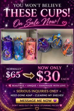 Handmade 16oz Stainless Steel Moon & Bee Glitter Tumbler with 3D Lid