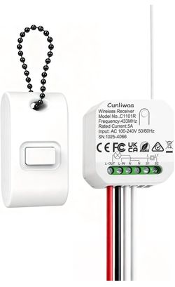 Wireless Light Switch and Receiver Kit