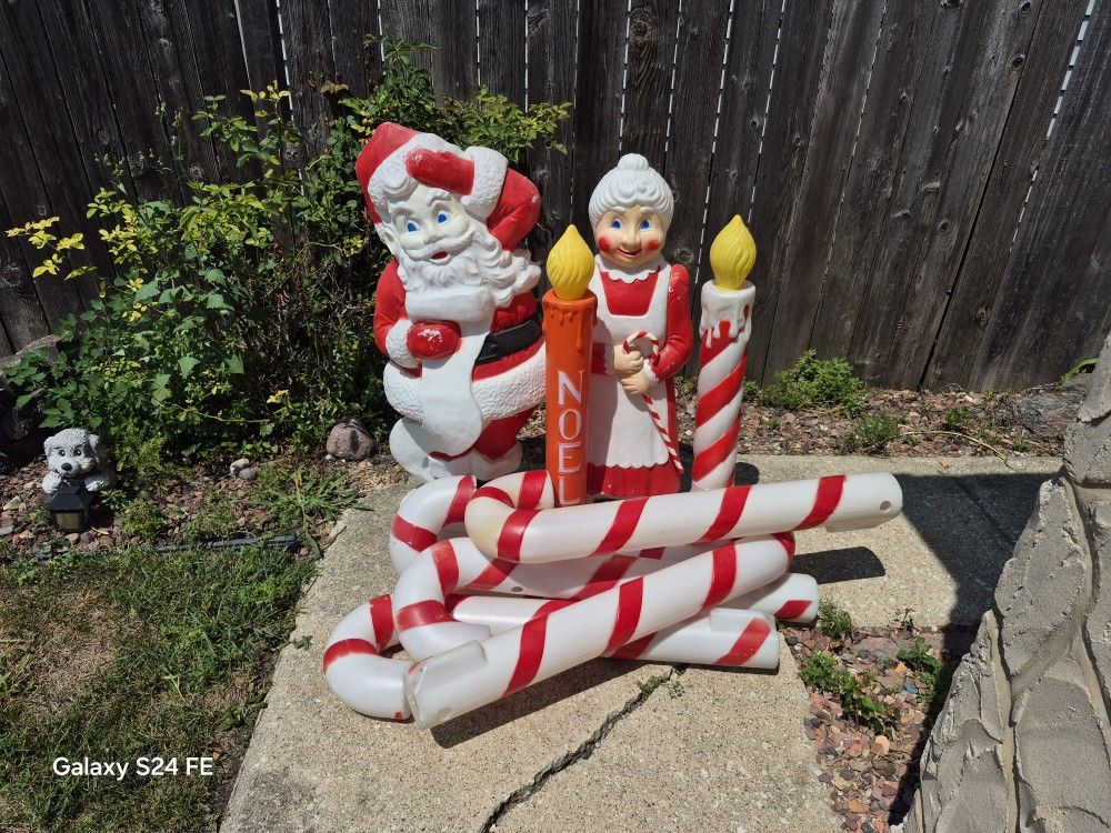 Lot Of Christmas Blow Molds