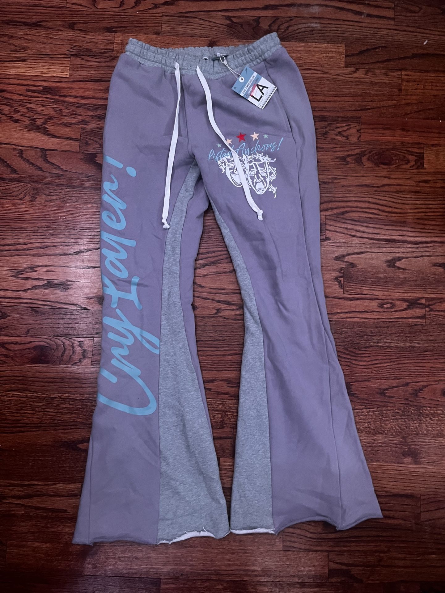 Lifted Anchors Purple/Blue Flared Sweats