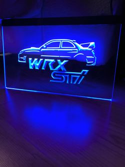 SUBARU WRX LED NEON BLUE LIGHT SIGN 8x12