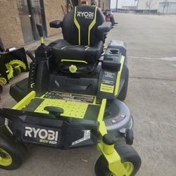 RYOBI
80V HP Brushless 42 in.
Battery Electric Cordless
Zero Turn Riding Mower Tool Only Used Good Conditions 