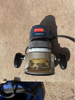 Ryobi 1.5 HP Corded Fixed Base Router With Bag & Manual