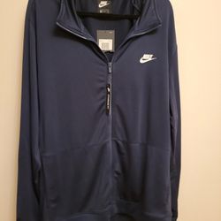 New Nike Sportwear Men's Dark Blue Poly Knit Track Jacket -2XL