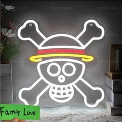 NEW One Piece Anime Pirate Dimmable LED Light Neon Sign ( Luffy Zoro Nami Sanji