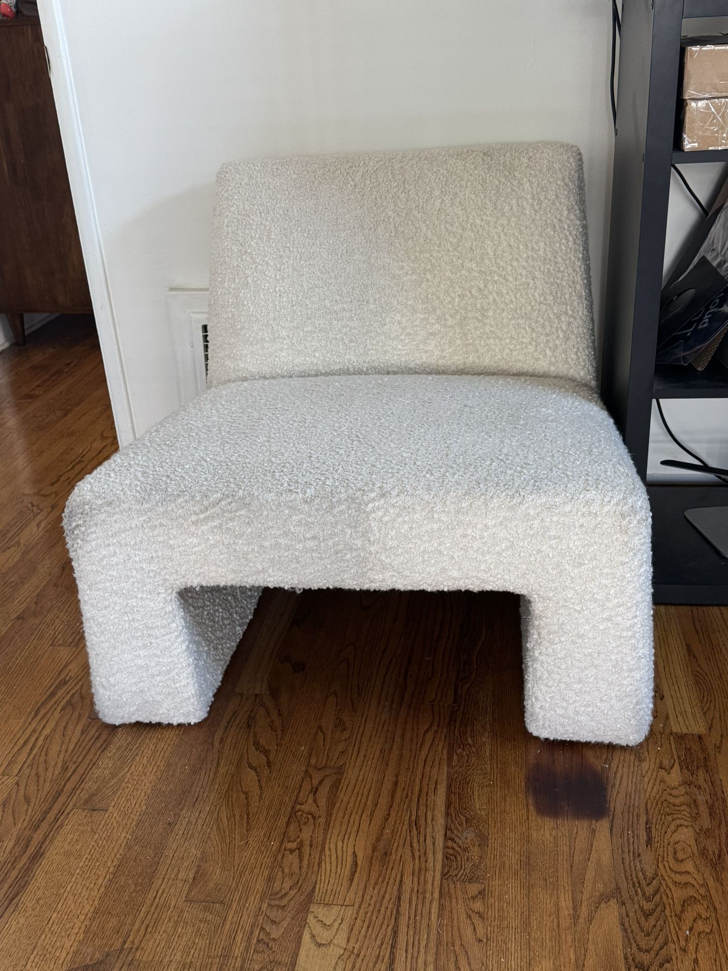 White Boucle Chair