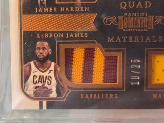 Lebron James 2017 Quad Materials BGS 9.5 1 of 1 none higher condition, sensitive /25