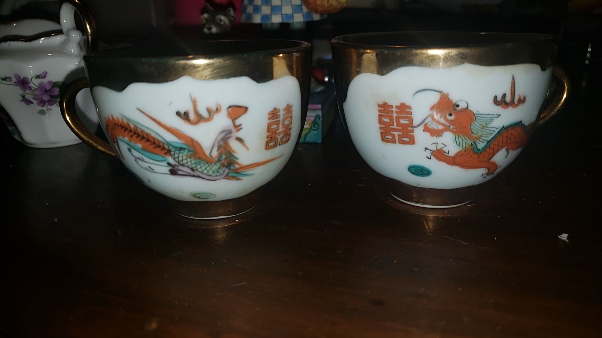 Set of 2 teacups made in china