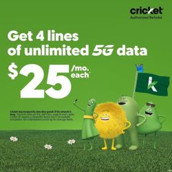 $25 dollar unlimited 5g lines