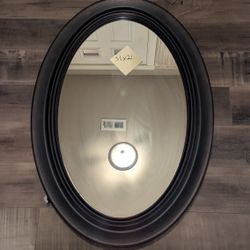 Ebony/ Black Oval Mirror 