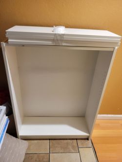 White Bookcase Shelf Unit