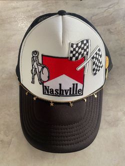 Nashville Patch Trucker Hat Adjustable SnapBack With Pins