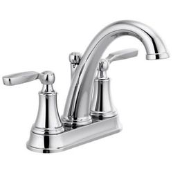Delta Woodhurst 4 in. Centerset 2-Handle Bathroom Faucet in Chrome