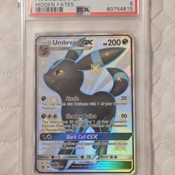2019 Umbreon GX Full Art Pokémon Hidden Fates Card #SV69 PSA 9