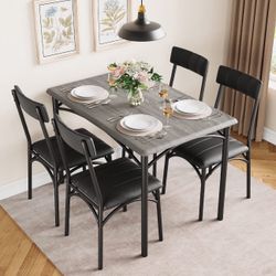 Dining Table Set for 4 – Modern & Space-Saving!