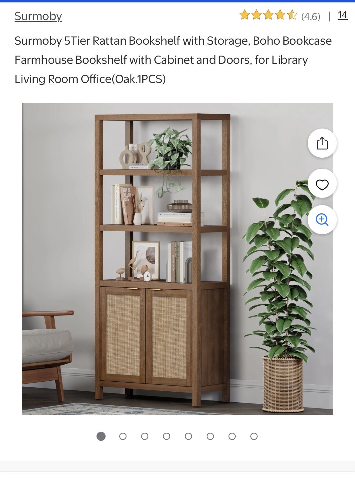 Bookcase Storage Natural Oak