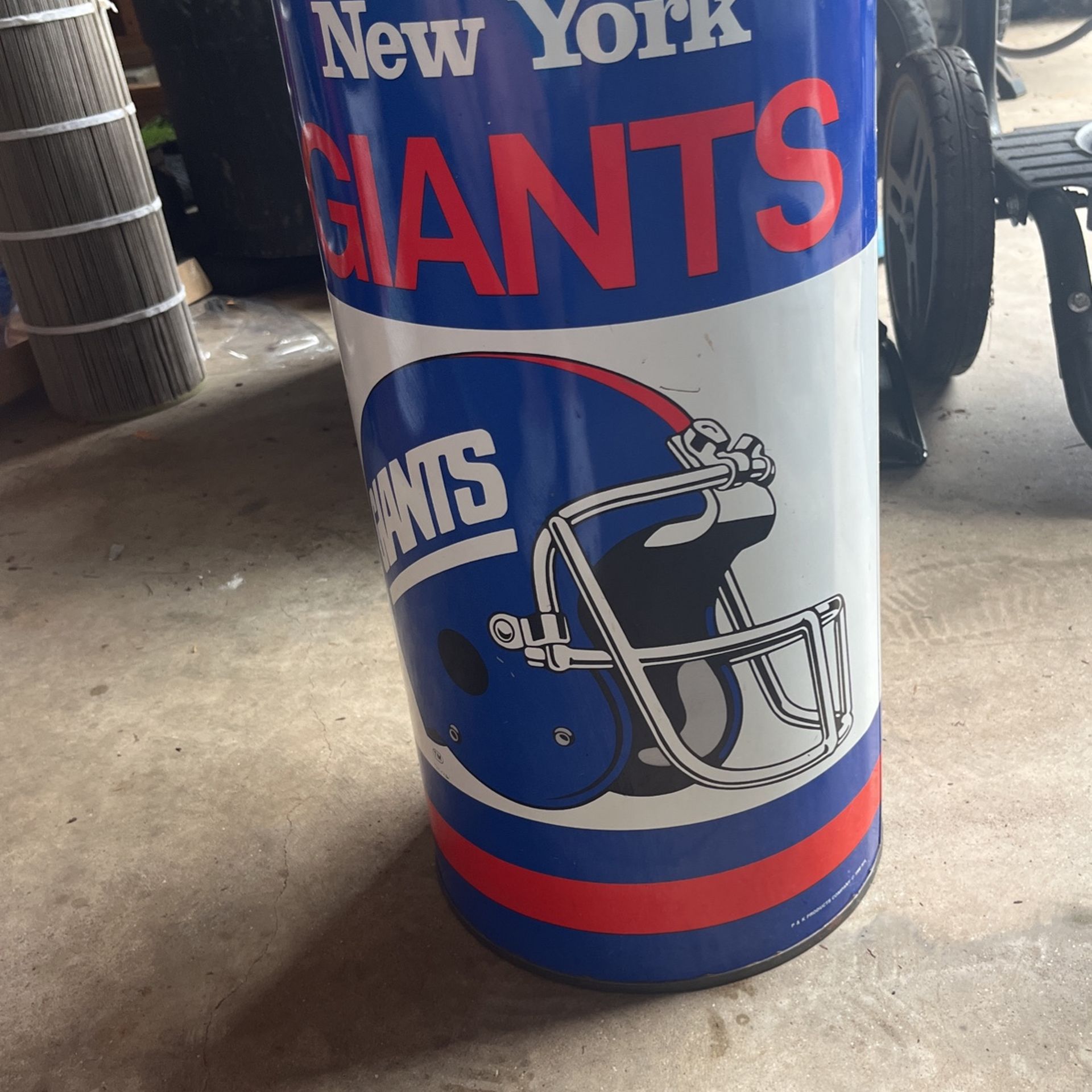 Vintage New York Giants Trash Can 1990