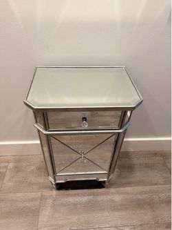 Mirrored Night Stand - End Table