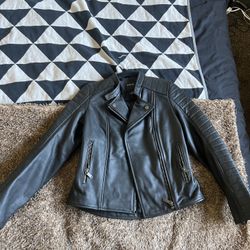 ATWYLD Women’s Leather Motorcycle Riding Jacket 