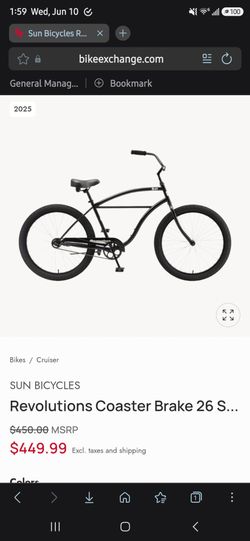 Sun revolutions cruiser bike